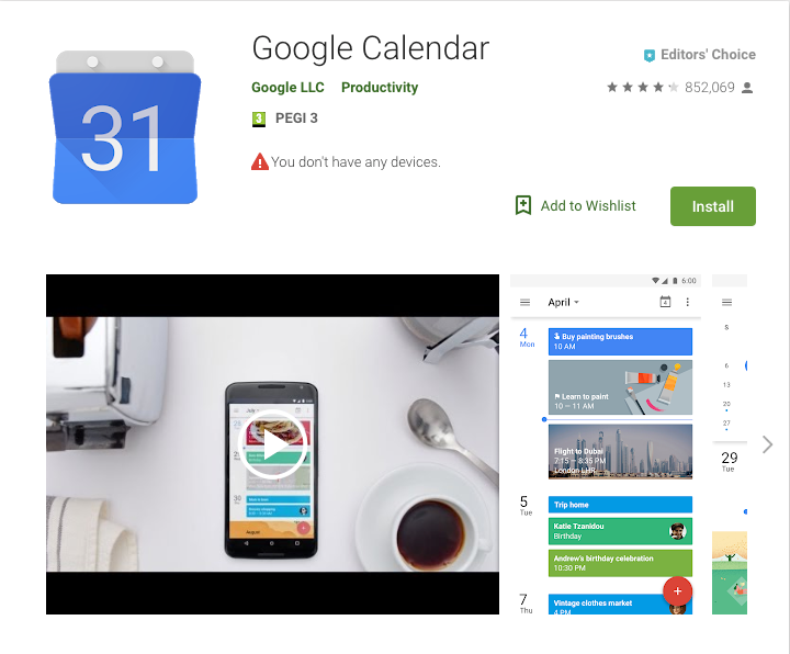 Google Calendar Google Home