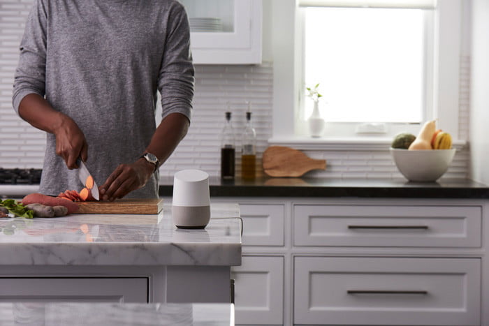 Google Home in kitchen