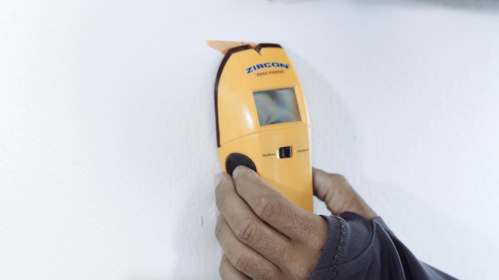 using a stud finder for TV install