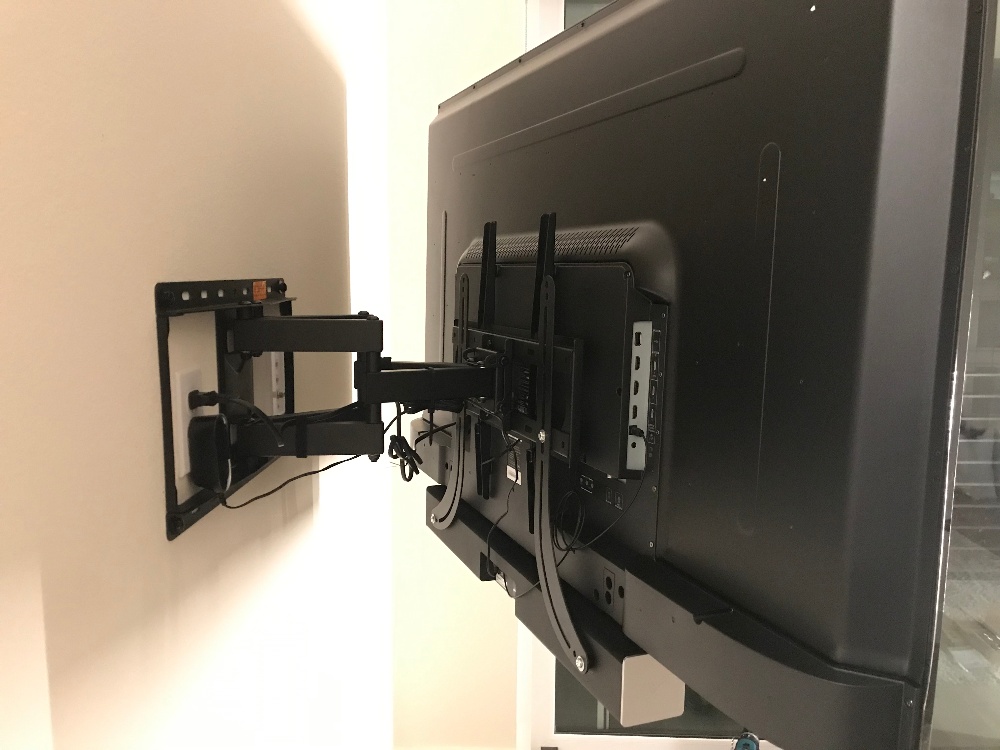 TV bracket on wall