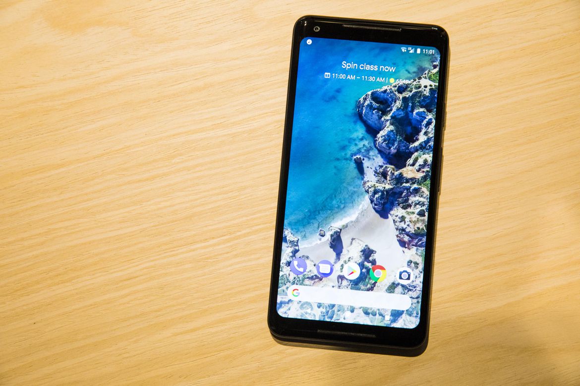 image of pixel 2 xl phone on table
