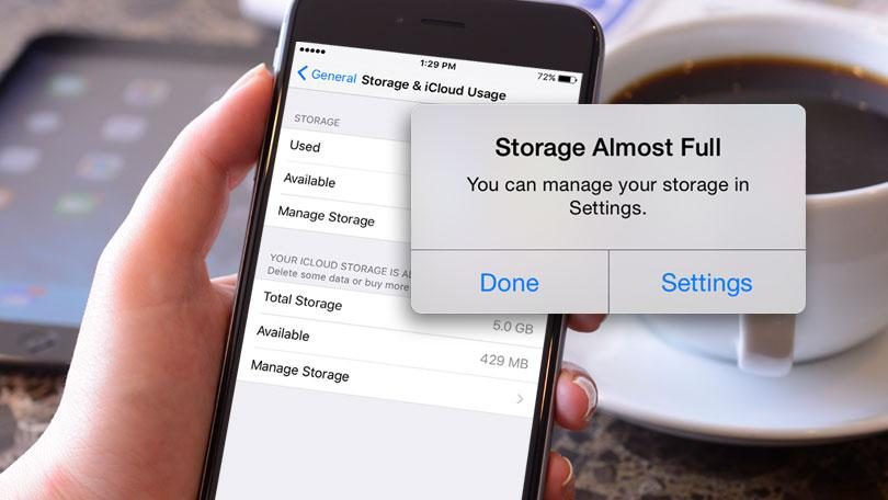 iPhone storage almost full clean up your iPhone storage