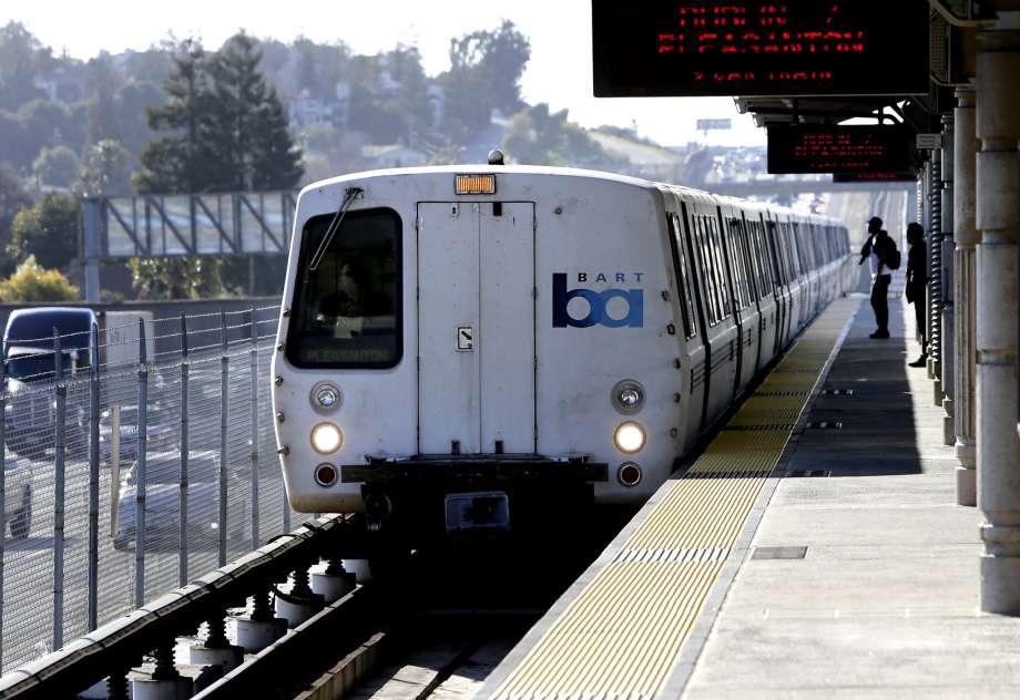 Passengers at BART station