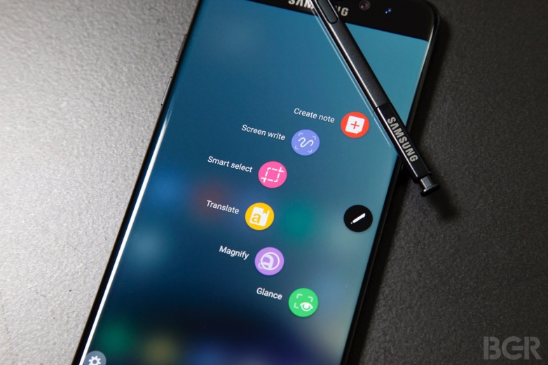 Image of samasung note 8 and stylus pen