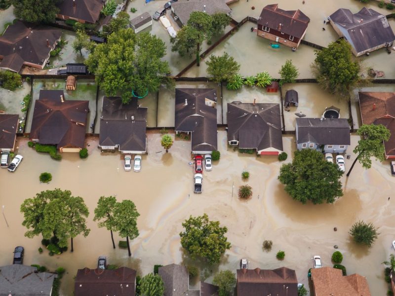 Footage from drones above devastated Houston.