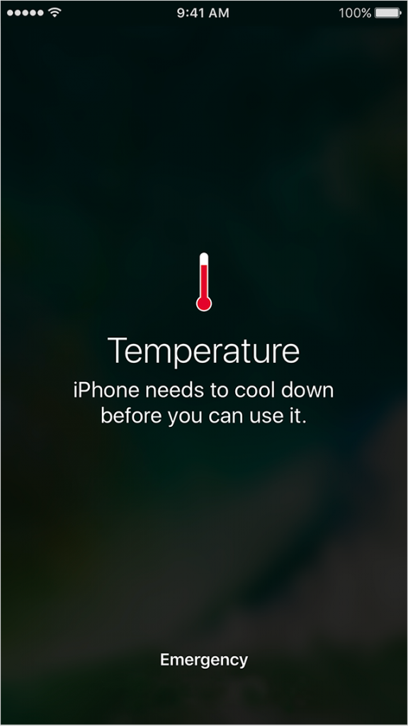 iPhone 7 overheating warning