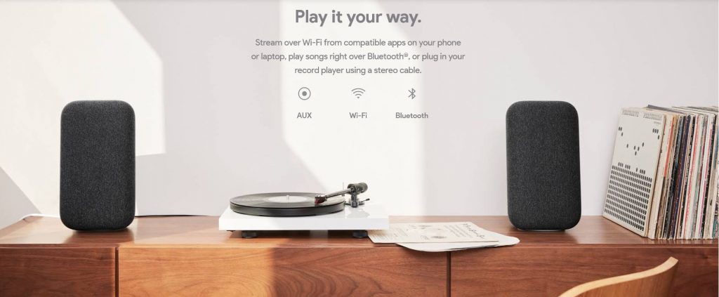 Picure of the features of google home max speakers