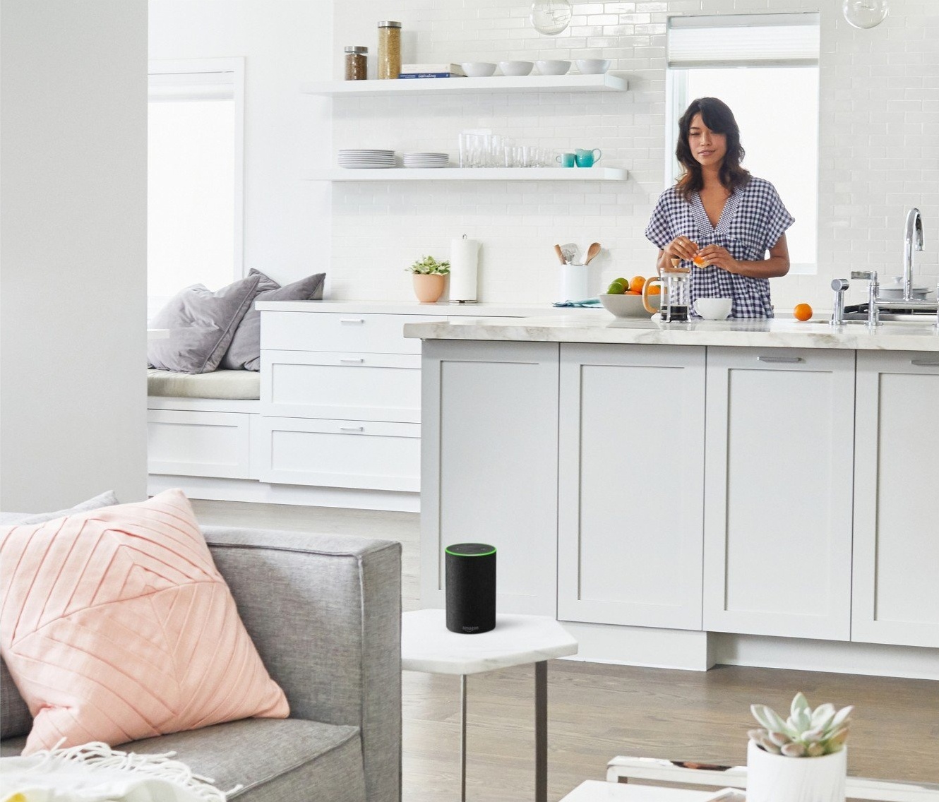 Amazon Echo in kitchen