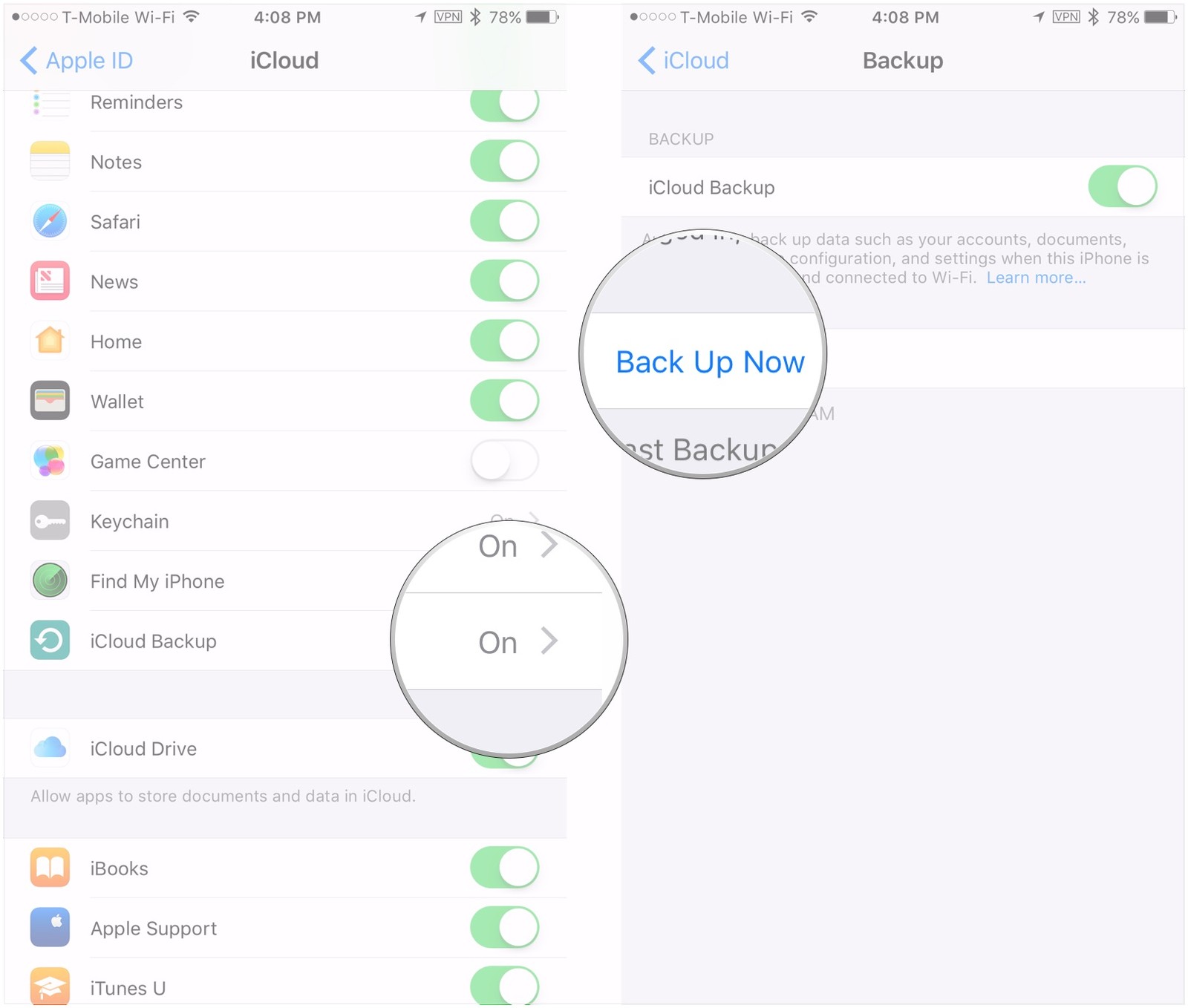 how to back up data on iPhone