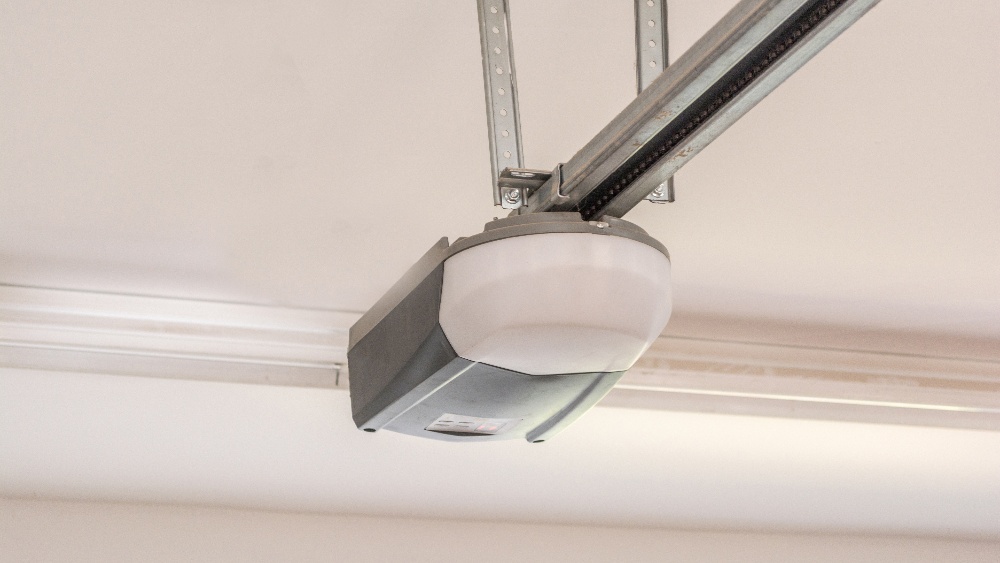 garage door opener attached to ceiling