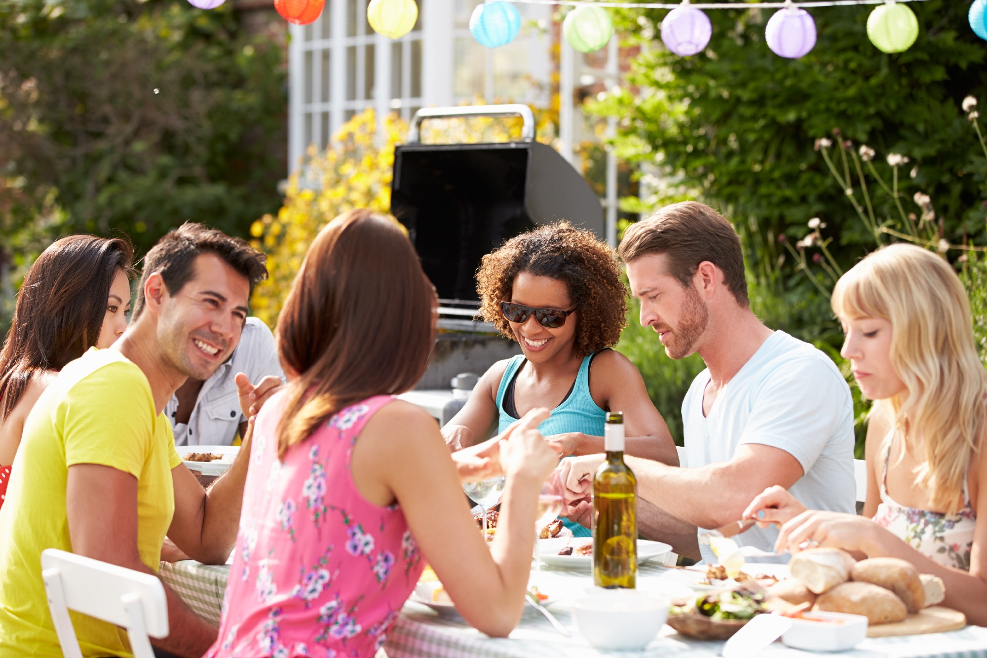 friends at a BBQ