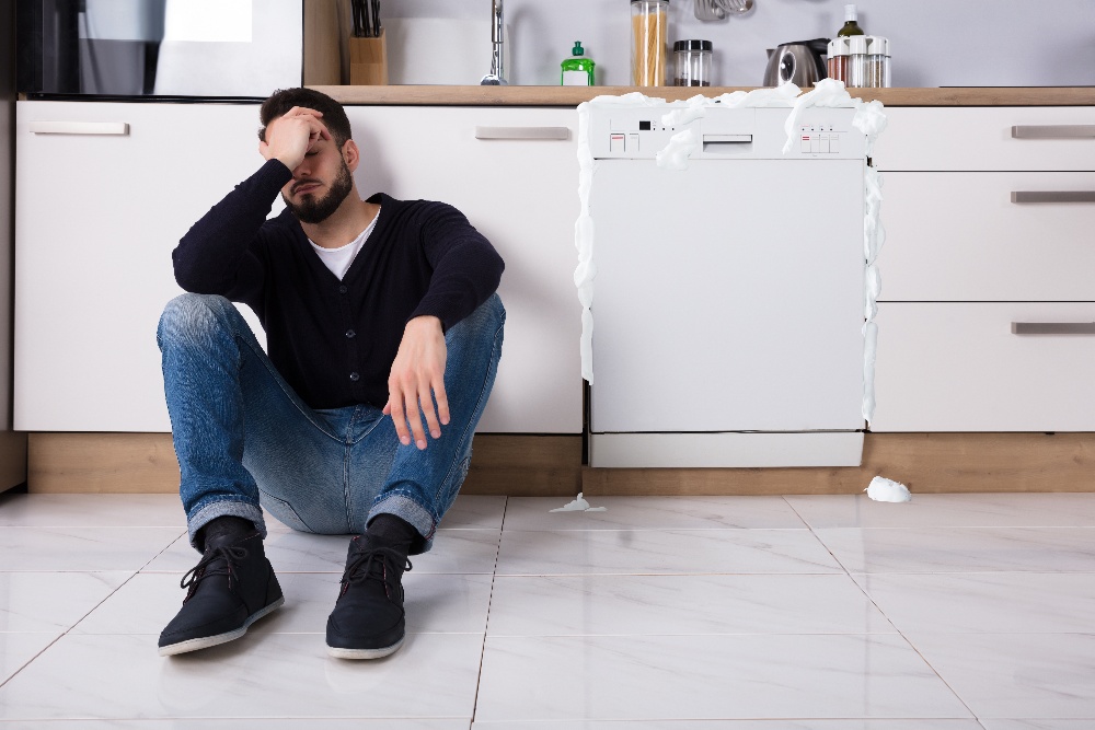 dishwasher overflowing