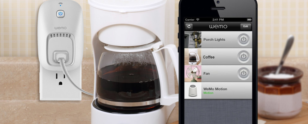 WeMo smart plug coffee maker